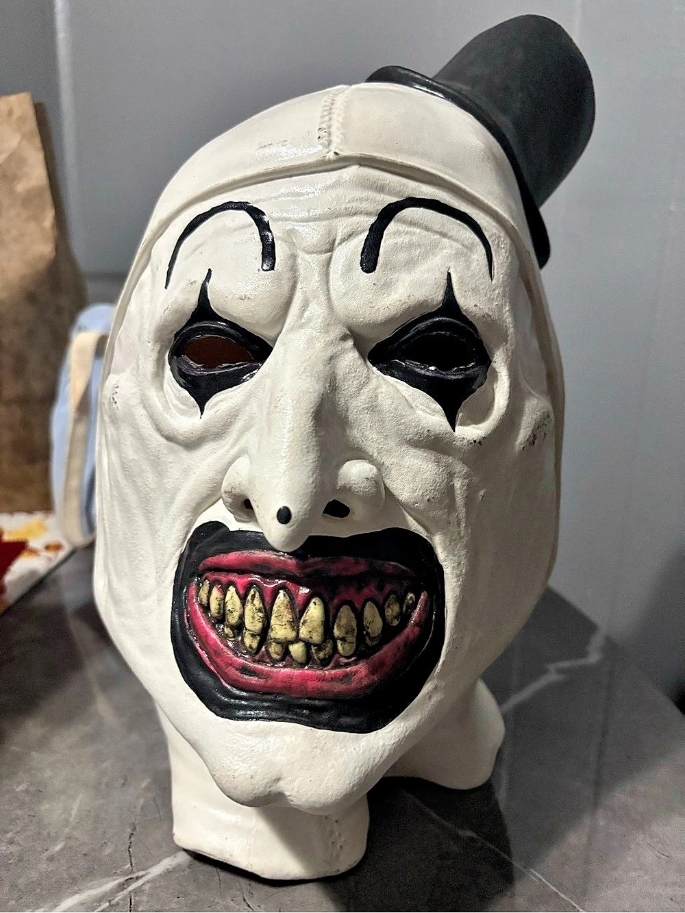 Terrifier Art the Clown Mask with Top Hat